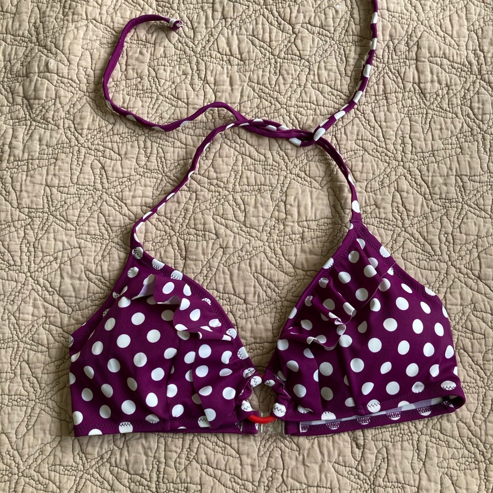 NWT Polkadot Triangle Bikini Top
